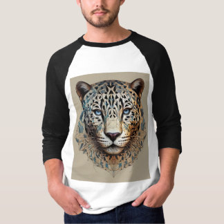 Fraktal Power: Geometrischer Jaguar T - Shirt. T-Shirt