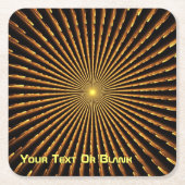 Fraktal Pulsar Rechteckiger Pappuntersetzer (Vorderseite)