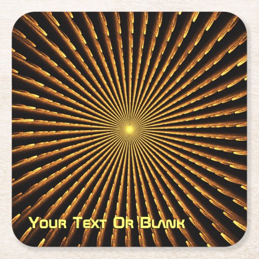 Fraktal Pulsar Rechteckiger Pappuntersetzer (Vorderseite)