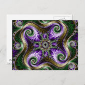 Fraktal "Quadra" Postkarte (Vorne/Hinten)