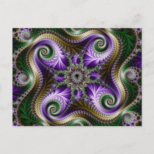 Fraktal "Quadra" Postkarte (Vorderseite)