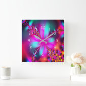 Fraktal Quadratische Wanduhr (Zuhause)