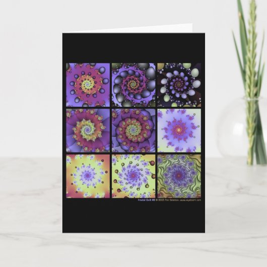Fraktal Quilt #8 Karte (Vorderseite)