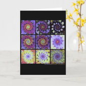 Fraktal Quilt #8 Karte (Gelbe Blume)