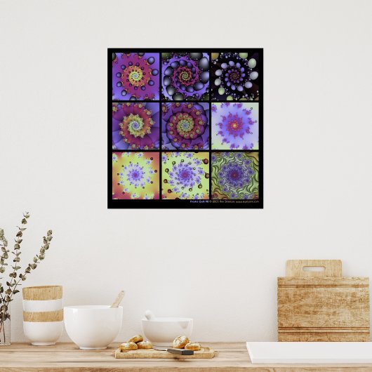 Fraktal Quilt #8 Poster (Küche)