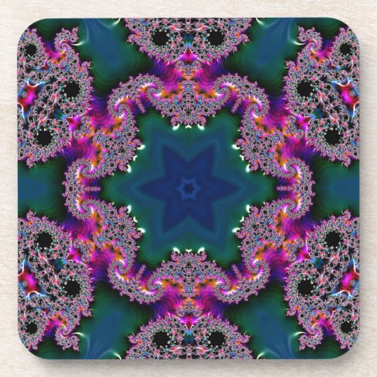 Fraktal Radiance Plastic Untersetzer (Vorderseite)