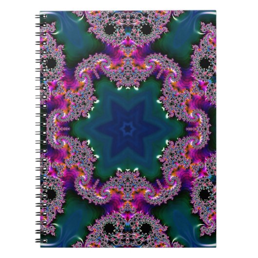 Fraktal Radiance Spirale Notebook Notizblock (Vorderseite)