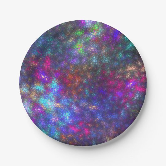 Fraktal Rainbow Pappteller (Vorderseite)
