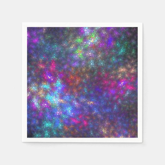 Fraktal Rainbow Serviette (Vorderseite)