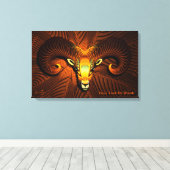 Fraktal Ram's Head Leinwanddruck (Insitu (Holzboden))