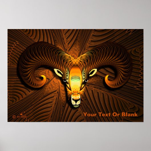 Fraktal Ram's Head Poster (Vorne)