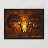 Fraktal Ram's Head Postkarte (Vorderseite)