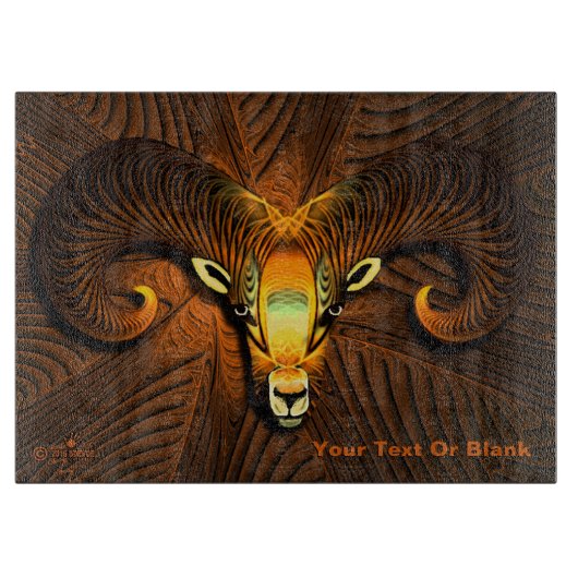 Fraktal Ram's Head Schneidebrett (Vorderseite)