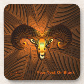 Fraktal Ram's Head Untersetzer (Vorderseite)