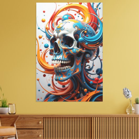 Fraktal Rebirth Leinwanddruck (Insitu (Wohnzimmer))