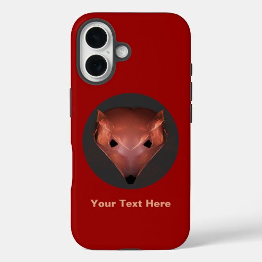 Fraktal Red Fox Case-Mate iPhone Hülle (Rückseite)
