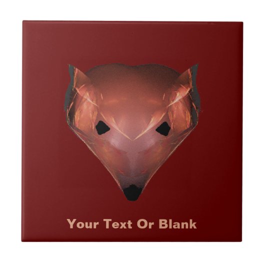 Fraktal Red Fox Fliese (Vorderseite)