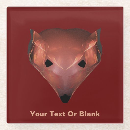 Fraktal Red Fox Glasuntersetzer (Vorderseite)