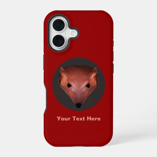 Fraktal Red Fox iPhone 16 Hülle (Rückseite)