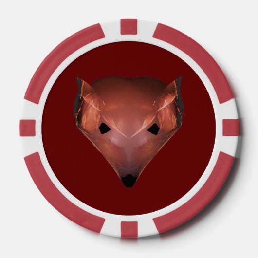 Fraktal Red Fox Pokerchips (Vorderseite)