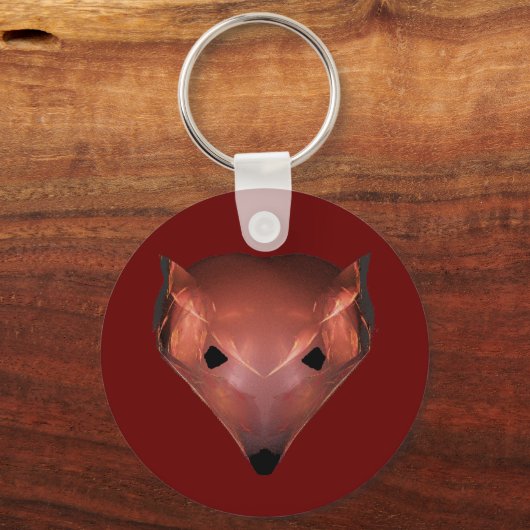Fraktal Red Fox Schlüsselanhänger (Vorderseite)