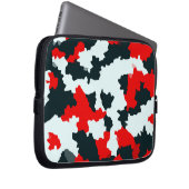 Fraktal Red Schwarz-weiß Pattern Design Laptopschutzhülle (Vorne Rechts)