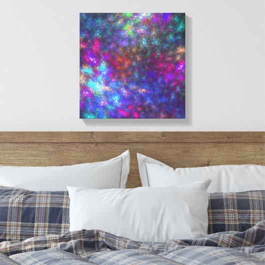 Fraktal-Regenbogen Leinwanddruck (Insitu (Schlafzimmer))