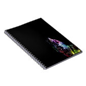 Fraktal-Regenbogen-Wolf Notizblock (Rechte Seite)