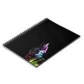 Fraktal-Regenbogen-Wolf Notizblock (Linke Seite)