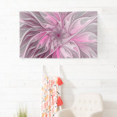 Fraktal Rosa Blume Traum, Blumenfantasy Muster Banner (Insitu)