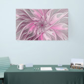 Fraktal Rosa Blume Traum, Blumenfantasy Muster Banner (Messeveranstaltung)