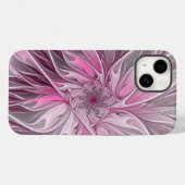 Fraktal Rosa Blume Traum, Blumenfantasy Muster Case-Mate iPhone Hülle (Rückseite (Horizontal))
