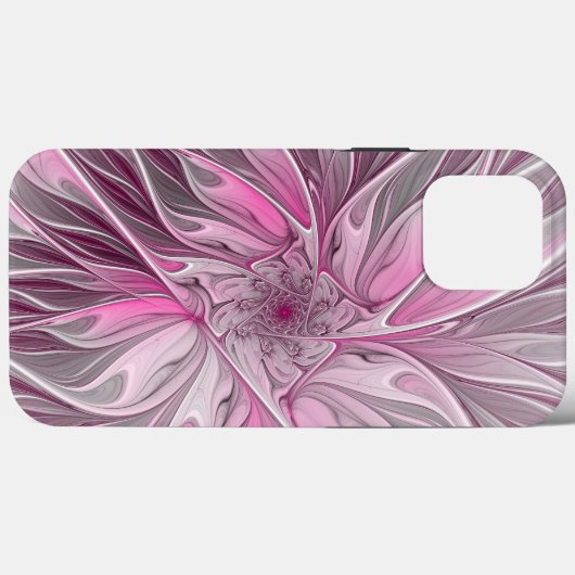 Fraktal Rosa Blume Traum, Blumenfantasy Muster Case-Mate iPhone Hülle (Rückseite (Horizontal))