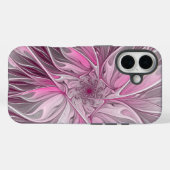 Fraktal Rosa Blume Traum, Blumenfantasy Muster Case-Mate iPhone Hülle (Rückseite (Horizontal))