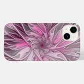 Fraktal Rosa Blume Traum, Blumenfantasy Muster Case-Mate iPhone Hülle (Rückseite (Horizontal))
