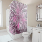 Fraktal Rosa Blume Traum, Blumenfantasy Muster Duschvorhang (Beispiel)