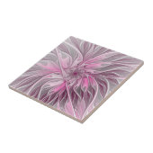 Fraktal Rosa Blume Traum, Blumenfantasy Muster Fliese (Seite)