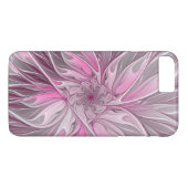 Fraktal Rosa Blume Traum, Blumenmuster Case-Mate iPhone Hülle (Rückseite (Horizontal))