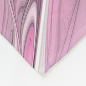 Fraktal Rosa Blume Traum, Blumenmuster Fleecedecke (Ecke)