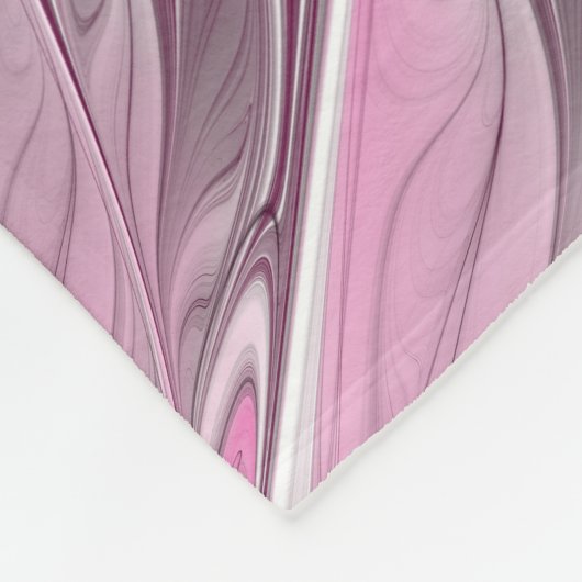 Fraktal Rosa Blume Traum, Blumenmuster Fleecedecke (Ecke)
