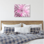 Fraktal Rosa Blume Traum, Blumenmuster Leinwanddruck (Insitu (Schlafzimmer))