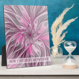 Fraktal Rosa Blume Traum, Fantasy Beste Mama Fotoplatte