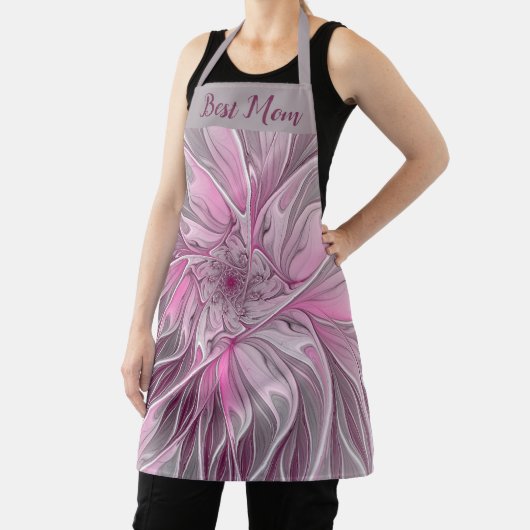 Fraktal Rosa Blume Traum, Fantasy Beste Mama Schürze (InSitu)