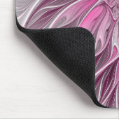 Fraktal-rosa Blumen-Traum, Blumenphantasie-Muster Mousepad (Ecke)
