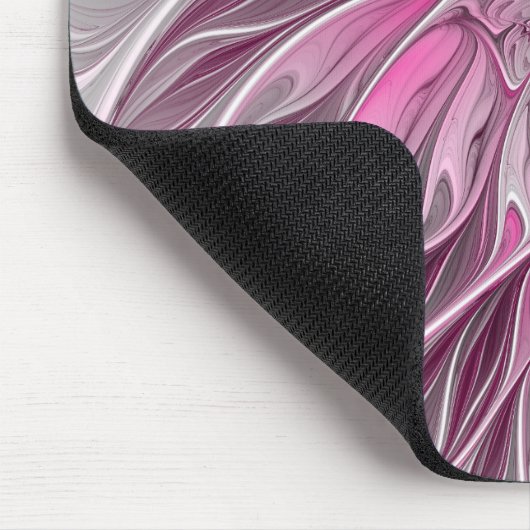 Fraktal-rosa Blumen-Traum, Blumenphantasie-Muster Mousepad (Ecke)
