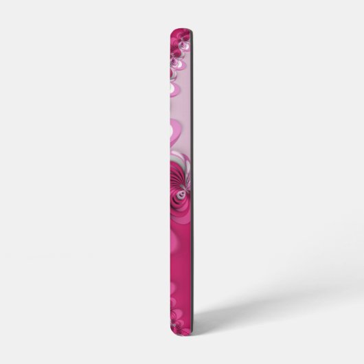 Fraktal Rosa Wirbel Monogramm Samsung Galaxy Hülle (Linke Seite)