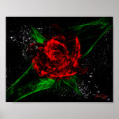 Fraktal-Rose (10x8) Poster (Vorne)