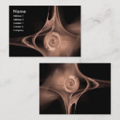 FRAKTAL ROSE 1 antikes weiches Rosa Schwarz-weiß Visitenkarte (Vorne/Hinten)