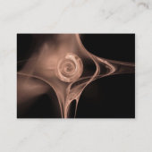 FRAKTAL ROSE 1 antikes weiches Rosa Schwarz-weiß Visitenkarte (Rückseite)