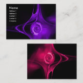 FRAKTAL ROSE 1 hell lila rosa schwarz Visitenkarte (Vorne/Hinten)
